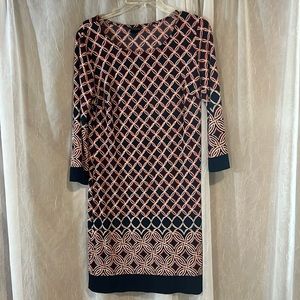 Enfocus Studio red, blue and white dress size 10